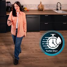 Bolero Aguazero 6620 Full-BI Matt Black Glass Lave-vaisselle Bolero encastrable en verre noir de 60 cm avec capacité pour 15 couverts, classe C, 8 programmes, moteur Inverter, écran FullColor, Smart Wash, UV Light, Turbo Dry+, AutoClean, Demi-charge, Dual Zone Wash, Delay Start, ChildLock, panier supérieur réglable et tiroir à couverts.