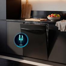 Bolero Aguazero 6620 Full-BI Matt Black Glass Lavavajillas Bolero integrable y cristal negro mate de 60 cm con 15 servicios, Clase C, 8 Programas, Motor Inverter, pantalla FullColor, Smart Wash, UV Light, Turbo Dry+, AutoClean, Half Load, Dual Zone Wash, Delay Start, ChildLock, bandeja superior ajustable y tercera bandeja