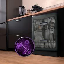 Bolero Aguazero 6620 Full-BI Matt Black Glass Lave-vaisselle Bolero encastrable en verre noir de 60 cm avec capacité pour 15 couverts, classe C, 8 programmes, moteur Inverter, écran FullColor, Smart Wash, UV Light, Turbo Dry+, AutoClean, Demi-charge, Dual Zone Wash, Delay Start, ChildLock, panier supérieur réglable et tiroir à couverts.