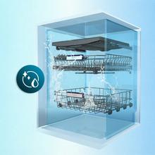 Bolero Aguazero 6620 S-BI Lavavajillas Bolero semi-integrable de 60 cm con 15 servicios, Clase C, 8 Programas, Motor Inverter, pantalla FullColor XXL, Smart Wash, UV Light, Turbo Dry+, AutoClean, Half Load, Dual Zone Wash, Delay Start, ChildLock, bandeja superior ajustable y tercera bandeja