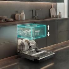 Bolero Aguazero 6620 S-BI Lavavajillas Bolero semi-integrable de 60 cm con 15 servicios, Clase C, 8 Programas, Motor Inverter, pantalla FullColor XXL, Smart Wash, UV Light, Turbo Dry+, AutoClean, Half Load, Dual Zone Wash, Delay Start, ChildLock, bandeja superior ajustable y tercera bandeja