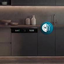 Bolero Aguazero 6620 S-BI Lavavajillas Bolero semi-integrable de 60 cm con 15 servicios, Clase C, 8 Programas, Motor Inverter, pantalla FullColor XXL, Smart Wash, UV Light, Turbo Dry+, AutoClean, Half Load, Dual Zone Wash, Delay Start, ChildLock, bandeja superior ajustable y tercera bandeja