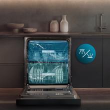 Bolero Aguazero 6620 S-BI Lavavajillas Bolero semi-integrable de 60 cm con 15 servicios, Clase C, 8 Programas, Motor Inverter, pantalla FullColor XXL, Smart Wash, UV Light, Turbo Dry+, AutoClean, Half Load, Dual Zone Wash, Delay Start, ChildLock, bandeja superior ajustable y tercera bandeja