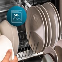 Bolero Aguazero 6620 S-BI Lavavajillas Bolero semi-integrable de 60 cm con 15 servicios, Clase C, 8 Programas, Motor Inverter, pantalla FullColor XXL, Smart Wash, UV Light, Turbo Dry+, AutoClean, Half Load, Dual Zone Wash, Delay Start, ChildLock, bandeja superior ajustable y tercera bandeja