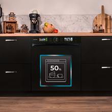 Bolero Aguazero 6620 S-BI Lavavajillas Bolero semi-integrable de 60 cm con 15 servicios, Clase C, 8 Programas, Motor Inverter, pantalla FullColor XXL, Smart Wash, UV Light, Turbo Dry+, AutoClean, Half Load, Dual Zone Wash, Delay Start, ChildLock, bandeja superior ajustable y tercera bandeja