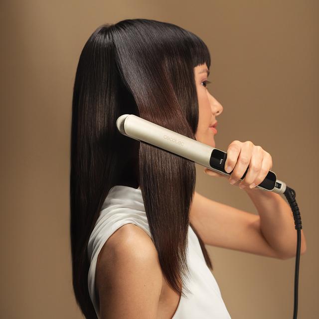 Lisse Keratin Essence RitualCare Keratin Essence: Plancha de Pelo Estrecha con Cable, Función HeatMax, 130-230ºC, Revestimiento Cerámico con Queratina y Aceite de Argán, Bloqueo de Placas, Apagado Automático, Incluye Bolsa de Viaje