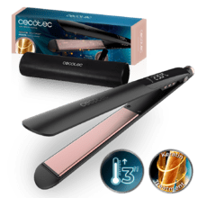 Lisse Keratin Essence RitualCare Keratin Essence: Plancha de Pelo Estrecha con Cable, Función HeatMax, 130-230ºC, Revestimiento Cerámico con Queratina y Aceite de Argán, Bloqueo de Placas, Apagado Automático, Incluye Bolsa de Viaje
