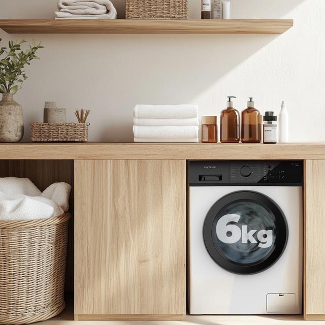 Bolero DressCode 620 Inverter Lavadora de 6 kg de capacidad, Clase A, 1000 rpm, Motor Inverter Plus, 16 programas, con función vapor SteamMax, Spa Care, Drum Clean, Delay Start, KidLock, Pre-lavado y programa rápido 15'