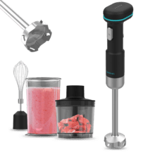 BlendGo Hand Batidora de mano con batería, indicadores luminosos, protección avanzada y accesorios para una experiencia de cocina superior.