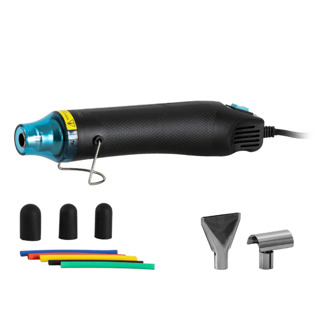 HellGun 200 Pistola de calor cable con 450W de potencia. Alcanza hasta 570ºC. Incluye 3 boquillas. Temperatura regulable en 3 niveles.