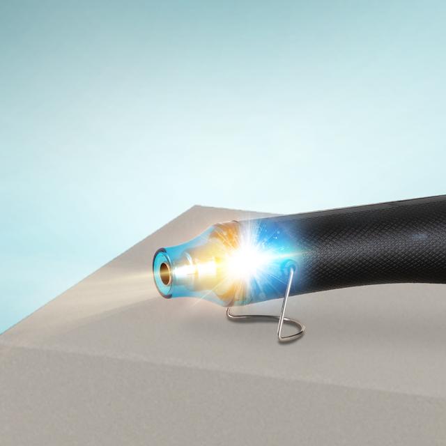 HellGun 200 Pistola de calor cable con 450W de potencia. Alcanza hasta 570ºC. Incluye 3 boquillas. Temperatura regulable en 3 niveles.