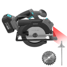 DirectPrecission 8000 Vision Sierra circular batería 21V. Motor sin escobillas, Brushless. Disco de 165mm. Profunndidad de corte ajustable. Guía láser y guía paralela. Accesorio conector aspirador.