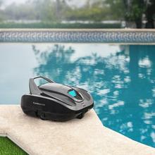Conga Pooldroid 2000 FloorMaster Robot limpiafondos inalámbrico para piscinas sin pendientes. Apto para superficies de hasta 80 m2 y una profundidad máxima de 2,5 metros. 100 minutos de autonomía. Filtro de alta eficiencia de 100 μm. Capacidad de 2,5 L.