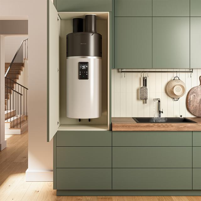 AeroThermal 80 Water Connected Termo con Aerotermia de 80L, Energía Sostenible, Pantalla Táctil, Control por APP y Clase Energética A+