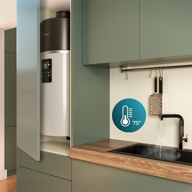 AeroThermal 80 Water Connected Termo con Aerotermia de 80L, Energía Sostenible, Pantalla Táctil, Control por APP y Clase Energética A+
