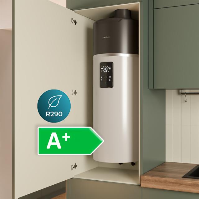 AeroThermal 100 Water Connected Termo con Aerotermia de 100L, Energía Sostenible, Pantalla Táctil, Control por APP y Clase Energética A+