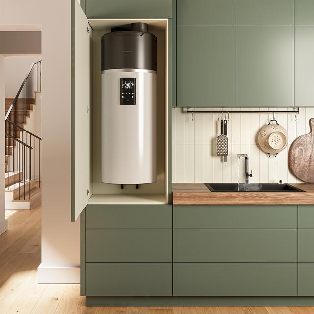 AeroThermal 100 Water Connected Termo con Aerotermia de 100L, Energía Sostenible, Pantalla Táctil, Control por APP y Clase Energética A+