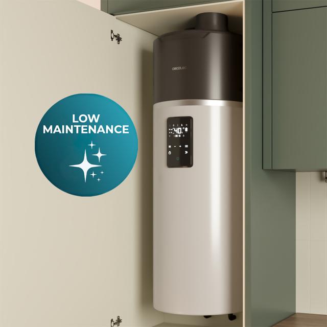 AeroThermal 100 Water Connected Termo con Aerotermia de 100L, Energía Sostenible, Pantalla Táctil, Control por APP y Clase Energética A+