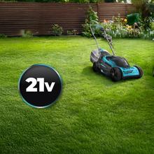 Terrenator E1 Liberty Cortacésped motor sin escobillas Brushless. Funciona con una batería 21V 4Ah. Altura de corte regulable. Ancho de 32cm. 3in1 con mulching.