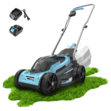 Terrenator E1 Liberty Cortacésped motor sin escobillas Brushless. Funciona con una batería 21V 4Ah. Altura de corte regulable. Ancho de 32cm. 3in1 con mulching.