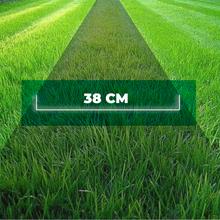 Terrenator E3 Liberty Z Plus Cortacésped motor sin escobillas Brushless. Funciona con 2 baterías 21V 4Ah. Cambio de altura sistema Z-Tech. Ancho de 38cm. 3in1 con mulching. Ruedas traseras XL.