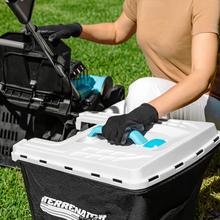 Terrenator E7 Liberty Z Plus Cortacésped motor sin escobillas Brushless. Funciona con 2 baterías 21V 4Ah. Cambio de altura sistema Z-Tech. Ancho de 43cm. 3in1 con mulching. Ruedas traseras XL.