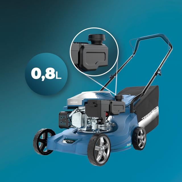 Terrenator 2700.39 Power Cortacésped de gasolina 127cc.Ancho de 39cm.  Altura de corte regulable. 2in1.
