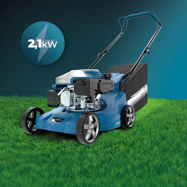 Terrenator 2700.39 Power Cortacésped de gasolina 127cc.Ancho de 39cm.  Altura de corte regulable. 2in1.