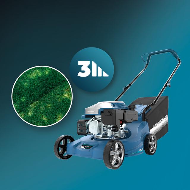 Terrenator 2700.39 Power Cortacésped de gasolina 127cc.Ancho de 39cm.  Altura de corte regulable. 2in1.