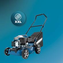 Terrenator 2700.41 Total Z Cortacésped de gasolina de 144cc. Cuerpo de acero 41cm. Cambio de altura sistema Z-Tech. 3in1 con mulching. Ruedas traseras XL
