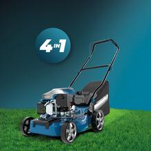 Terrenator 2700.41 Total Z Cortacésped de gasolina de 144cc. Cuerpo de acero 41cm. Cambio de altura sistema Z-Tech. 3in1 con mulching. Ruedas traseras XL