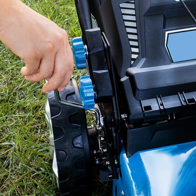 Terrenator 2700.41 Total Z Cortacésped de gasolina de 144cc. Cuerpo de acero 41cm. Cambio de altura sistema Z-Tech. 3in1 con mulching. Ruedas traseras XL