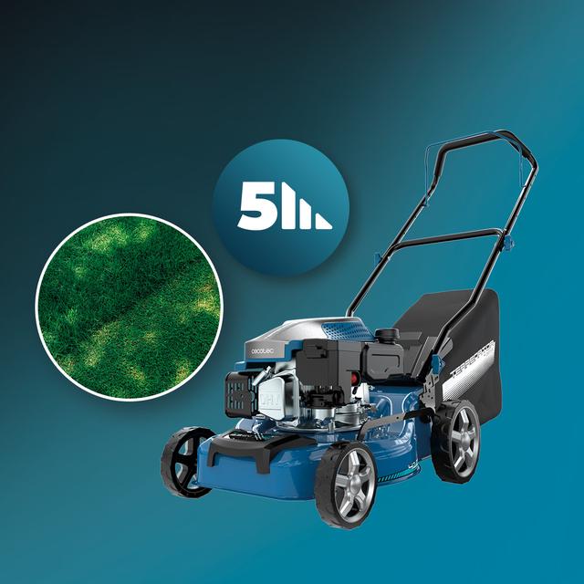 Terrenator 2700.41 Total Z Cortacésped de gasolina de 144cc. Cuerpo de acero 41cm. Cambio de altura sistema Z-Tech. 3in1 con mulching. Ruedas traseras XL
