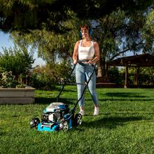 Terrenator 2700.41 Total Z Cortacésped de gasolina de 144cc. Cuerpo de acero 41cm. Cambio de altura sistema Z-Tech. 3in1 con mulching. Ruedas traseras XL