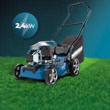 Terrenator 2700.41 Total Z Cortacésped de gasolina de 144cc. Cuerpo de acero 41cm. Cambio de altura sistema Z-Tech. 3in1 con mulching. Ruedas traseras XL