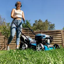 Terrenator 2700.41 Total Z Cortacésped de gasolina de 144cc. Cuerpo de acero 41cm. Cambio de altura sistema Z-Tech. 3in1 con mulching. Ruedas traseras XL