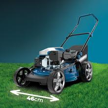 Terrenator 3200.46 Total Z Cortacésped de gasolina de 144cc. Cuerpo de acero 46cm. Cambio de altura sistema Z-Tech. 4in1 con mulching. Ruedas traseras XL