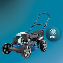 Terrenator 3200.46 Total Z Cortacésped de gasolina de 144cc. Cuerpo de acero 46cm. Cambio de altura sistema Z-Tech. 4in1 con mulching. Ruedas traseras XL