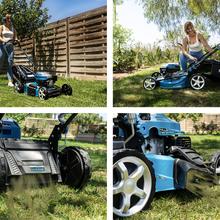 Terrenator 4000.51 Total Z Auto Cortacésped de gasolina de 167cc. Cuerpo de acero 51cm. Cambio de altura sistema Z-Tech y populsión automática. 4in1 con mulching.