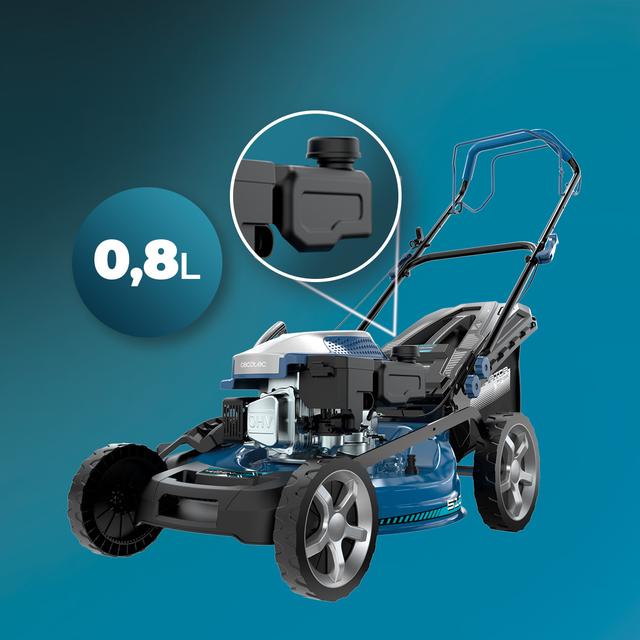 Terrenator 4000.51 Total Z Auto Cortacésped de gasolina de 167cc. Cuerpo de acero 51cm. Cambio de altura sistema Z-Tech y populsión automática. 4in1 con mulching.