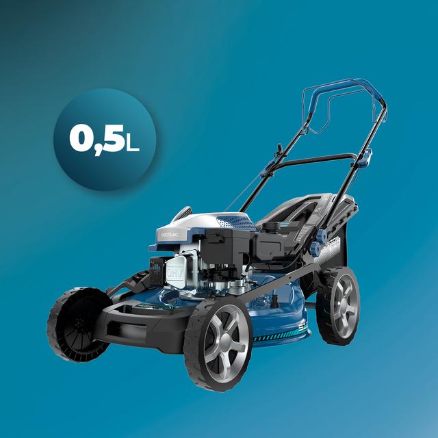 Terrenator 4000.51 Total Z Auto Cortacésped de gasolina de 167cc. Cuerpo de acero 51cm. Cambio de altura sistema Z-Tech y populsión automática. 4in1 con mulching.