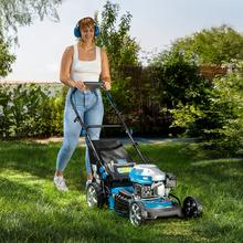 Terrenator 4000.51 Total Z Auto Cortacésped de gasolina de 167cc. Cuerpo de acero 51cm. Cambio de altura sistema Z-Tech y populsión automática. 4in1 con mulching.