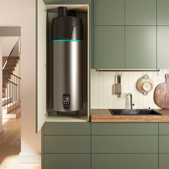 AeroThermal 120 Water Connected Termo con Aerotermia de 120L, Energía Sostenible, Pantalla Táctil, Control por APP y Clase Energética A+