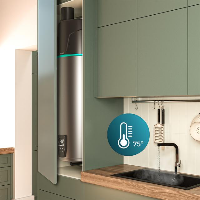 AeroThermal 120 Water Connected Termo con Aerotermia de 120L, Energía Sostenible, Pantalla Táctil, Control por APP y Clase Energética A+
