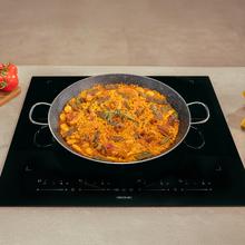 Bolero Squad I 4700 TitanicZone Placa de indução com 4 zonas, 7400 W de potência total, controlo deslizante tátil, 9 níveis, TitanicZone, Flex Zone, Stop&Go, Booster, temporizador individualizado, indicador de calor residual e bloqueio de segurança para crianças