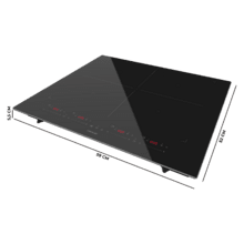 Bolero Squad I 4700 TitanicZone Placa de Inducción Cecotec con 4 Zonas, Potencia Total de 7400W, Touch Slider Control, 9 Niveles, TitanicZone, Zona Flex, Stop&Go, Booster, Temporizador Individualizado, Indicador de Calor Residual y Bloqueo de Seguridad para Niños