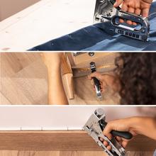 FastTacker 4in1 Full Equip Grapadora 4in1. Compatible con diferentes grapas y clavos. Regulador de potencia. Maletín y grapas incluidos.