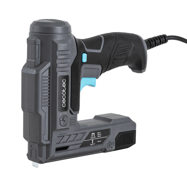 FastTacker 400 Power Grapadora eléctrica con 70W de potencia. Compatible con grapas y clavos. Libertad moviniento 3m cable. Incluye, bolsa de transporte, grapas y clavos.