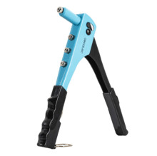 FixerForce Rivettatrice manuale. Compresi 4 ugelli di diverse dimensioni e punte per trapano. 400 rivetti inlusi.
