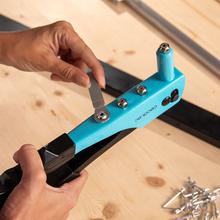 FixerForce Rivettatrice manuale. Compresi 4 ugelli di diverse dimensioni e punte per trapano. 400 rivetti inlusi.